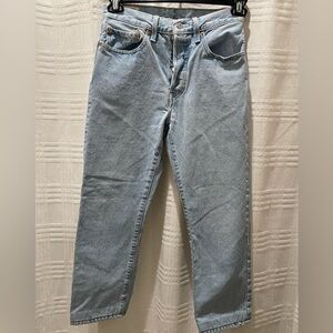 Levi’s 501 premium capital E button fly jeans big E light wash